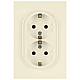 Розетка ЭРА Arktik 16-2104-02 двойная с заземлением 2X2P+E Schuko 16А-250В слоновая кость Б0070445