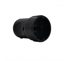 Розетка штепсельная Lezard Accessories черная 715-1600-606B