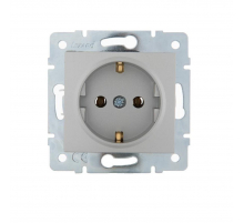 Розетка с зазем. Lezard Karina серебро 707-4388-122B