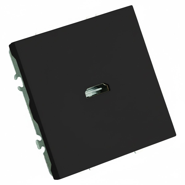 Розетка HDMI 2.0 Type A (механизм), серия Эмили, STEKKER, RST00-5118-05, черный уголь, soft touch 50171