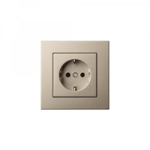 Розетка 2P+E Liregus Epsilon шампань 28-310