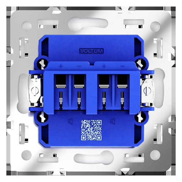 Розетка акустическая встраиваемая Voltum S70 4-местная, (белый матовый) VLS060302 Розетка акустическая встраиваемая Voltum S70 4-местная, (белый матовый) VLS060302