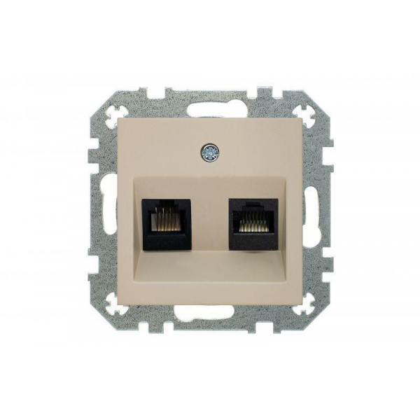 Розетка RJ45/RJ11 Liregus Retro кремовый омбре 29-138 Розетка RJ45/RJ11 Liregus Retro кремовый омбре 29-138