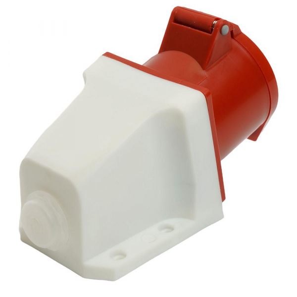 Розетка 3P+PE Stekker с крышкой красный RST32-124-44 49436 Розетка 3P+PE Stekker с крышкой красный RST32-124-44 49436