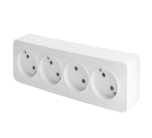 Розетка четырехместная 2P Stekker София белый MST10-14-01 49307