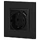 Розетка ЭРА Elegance 14-4108-05 2P+E 16A-250В со шторками с USB type-A+C 5В-3А антрацит Б0067724