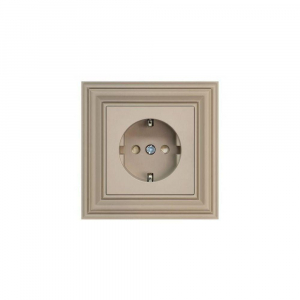 Розетка 2P+E Liregus Retro кремовый омбре 29-124