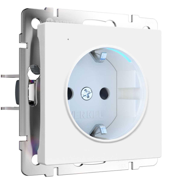 Розетка Werkel с подсветкой белый матовый W1171461 4690389191978