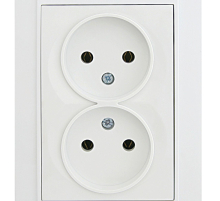 Розетка Makel 2-я б/з СП Defne 16А IP20 бел. 42001017
