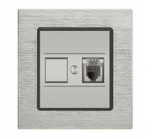 Розетка телефонная Vesta-Electric Exclusive Silver Metallic серебро FRZMT040001SER