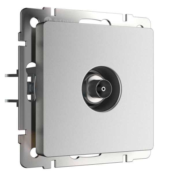 ТВ розетка Werkel серебряный матовый W1183065 4690389195631