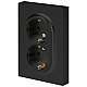 Розетка ЭРА Arktik 16-2104-05 двойная с заземлением 2X2P+E Schuko 16А-250В антрацит Б0070448