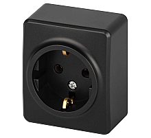 Розетка ЭРА Эксперт 11-2203-05 2P+E Schuko IP20 16A-250В ОУ антрацит Б0063008