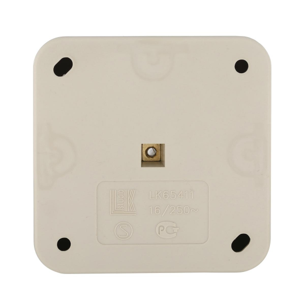 Розетка LK Studio открытой установки с заземляющими контактами и защитными шторками (бежевый) 813201