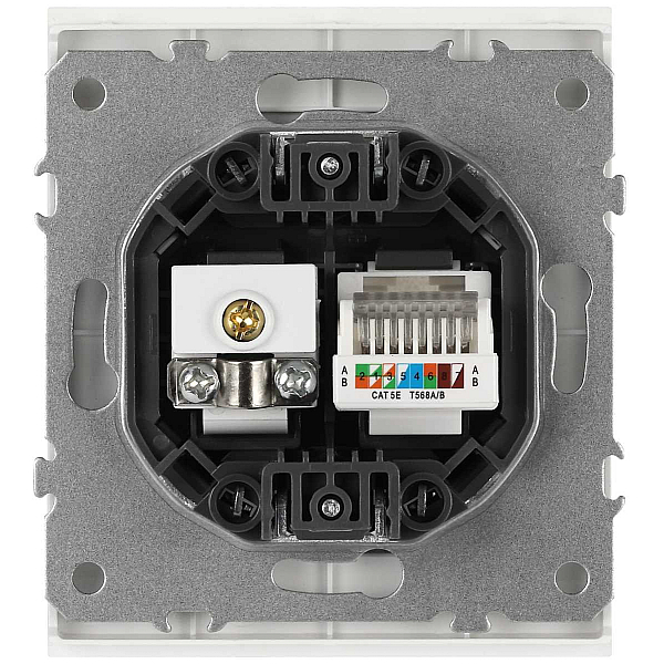 Розетка ЭРА Arktik 16-3110-01 комбинированная RJ45+TV белый Б0070494