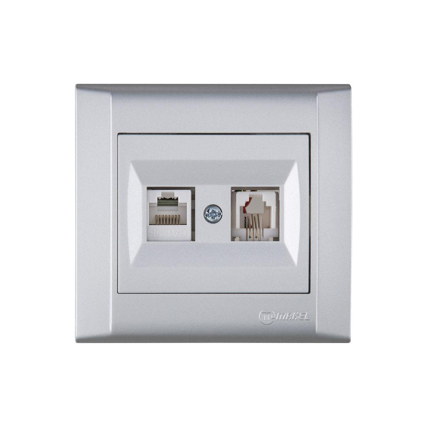Розетка комп. ( cat 5) + тf евро Makel Defne 42065037 Розетка комп. ( cat 5) + тf евро Makel Defne 42065037
