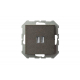 Розетка 2xUSB Liregus Epsilon антрацит 28-1136
