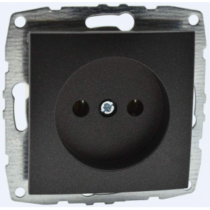 Розетка 2К Mono Electric Despina/ Larissa 16A 250V винтовое подключение графит 500-002022-116