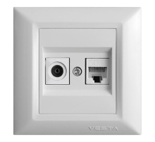 Розетка TV/LAN Vesta-Electric Roma белый FRZTV010102BEL