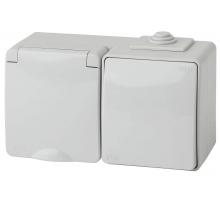 Блок розетка-выключатель ЭРА Эксперт IP65 16A 250V 11-7601-03 Б0035993
