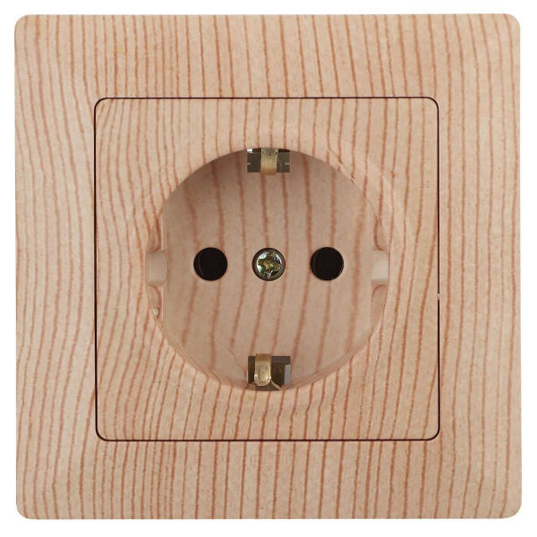 Розетка ЭРА Intro Solo Schuko 2P+E 16A 250V дерево 4-202-11 Б0043318 Розетка ЭРА Intro Solo Schuko 2P+E 16A 250V дерево 4-202-11 Б0043318