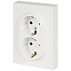Розетка ЭРА Arktik 16-2104-08 двойная с заземлением 2X2P+E Schuko 16А-250В белый матовый Б0070451