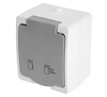 Розетка 1-местная с крышкой Stekker Велена PST16-21-54 49727