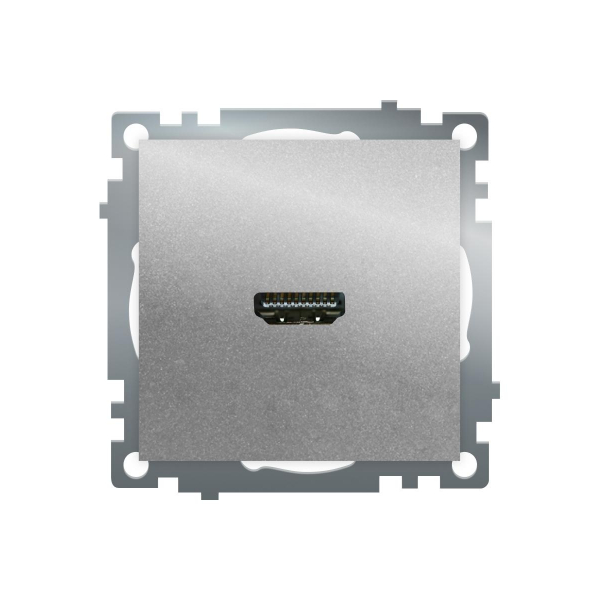 Розетка HDMI 2.1, Type A (механизм), STEKKER GLS00-7118-03, серия Катрин, серебро 50061 Розетка HDMI 2.1, Type A (механизм), STEKKER GLS00-7118-03, серия Катрин, серебро 50061