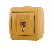 Розетка компьютерная Lezard Nata ольха 710-0700-139