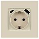 Розетка ЭРА Серия 12 12-4108-02 2P+E 16A-250В со шторками с USB type-A+C 5В-3А слоновая кость Б0067731