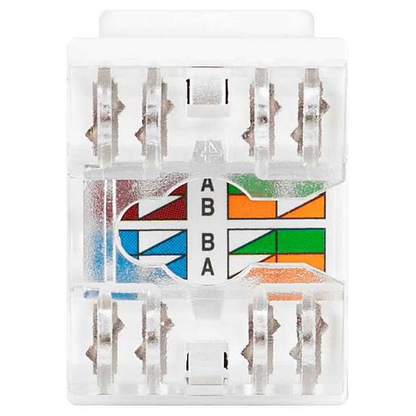 Коннектор ЭРА ОФИС 18-8002-01 RJ45 CAT6 UTP Keystone цвет белый Б0063290