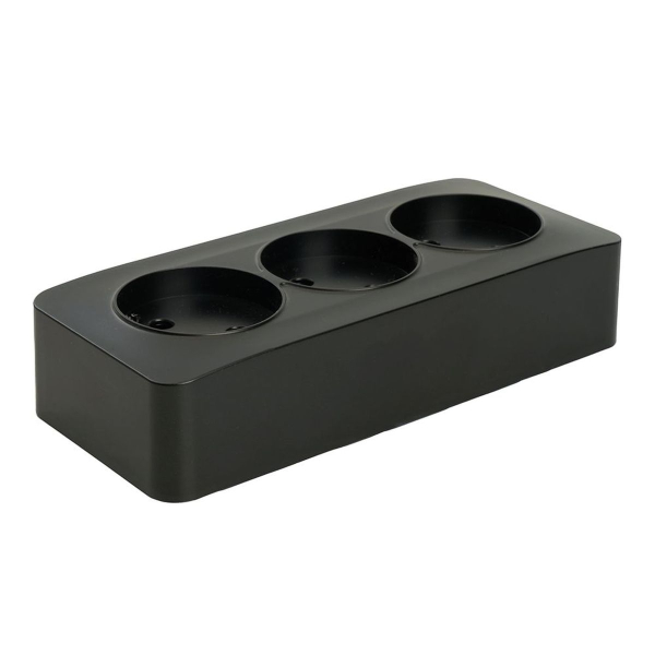 Розетка тройная 2P Stekker София черный матовый MST10-13-05 49500