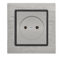 Розетка 2P Vesta-Electric Exclusive Silver Metallic серебро FRZ00041001SER