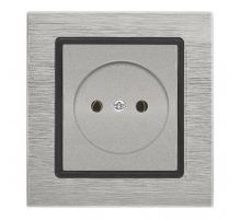 Розетка 2P Vesta-Electric Exclusive Silver Metallic серебро FRZ00041001SER