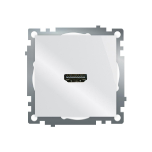 Розетка HDMI 2.1, Type A  (механизм), STEKKER GLS00-7118-01, серия Катрин, белый 50058