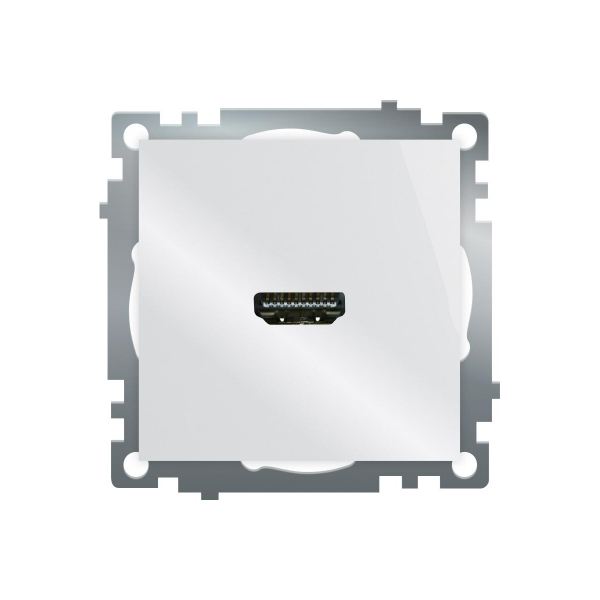 Розетка HDMI 2.1, Type A (механизм), STEKKER GLS00-7118-01, серия Катрин, белый 50058 Розетка HDMI 2.1, Type A (механизм), STEKKER GLS00-7118-01, серия Катрин, белый 50058