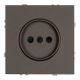 Розетка 1-местная с защитной шторкой (механизм), Stekker, б/з, 250В, 16А Эмили, RST16-5109-09, антрацит, soft touch 49928