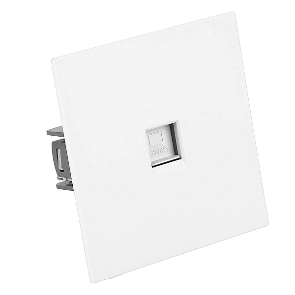 Розетка компьютерная 1-местная RJ-45 (механизм) Stekker Мия RST00-3117-01 белая магнолия 50436