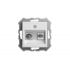 Розетка RJ45/TV Liregus Epsilon белый 28-023