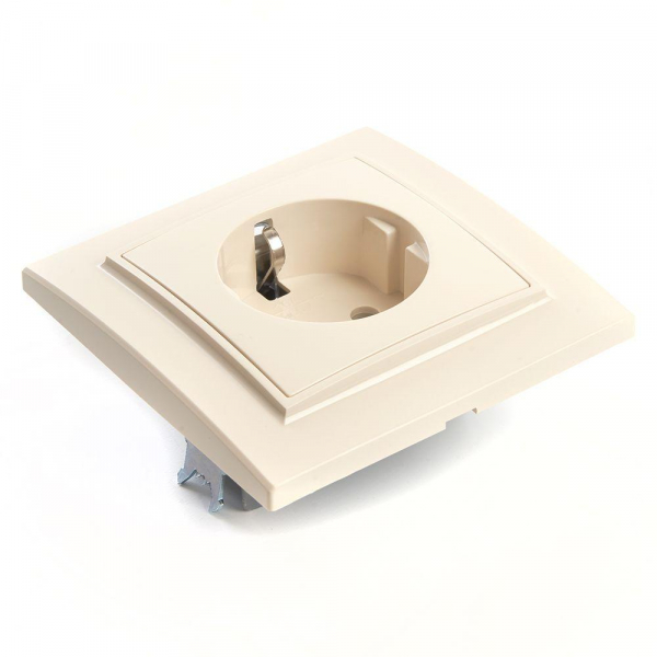 Розетка 2P+PE Stekker Эрна со шторками слоновая кость PST16-9010-02 39236 Розетка 2P+PE Stekker Эрна со шторками слоновая кость PST16-9010-02 39236