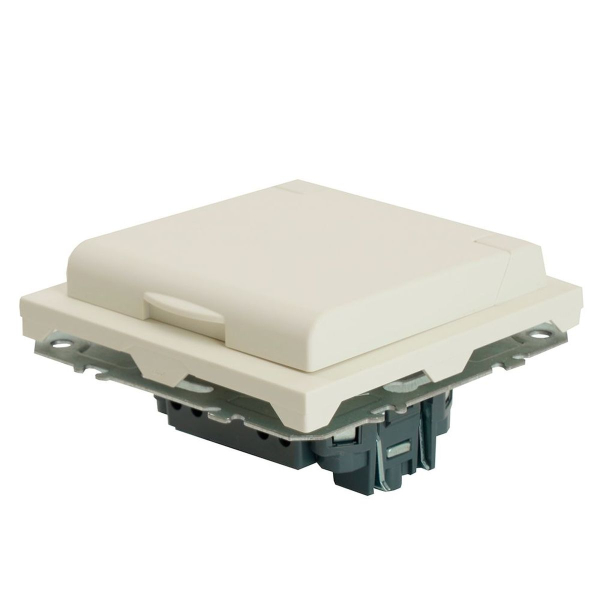 Розетка 2P Stekker Эмили со шторками крышкой белый фарфор RST16-5113-01 49878