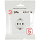 Розетка ЭРА Arktik 16-2102-08 с заземлением 2P+E Schuko со шторками 16А-250В белый матовый Б0070431