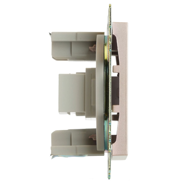 Розетка HDMI 2.1, Type A  (механизм), STEKKER GLS00-7118-02, серия Катрин, шампань 50063