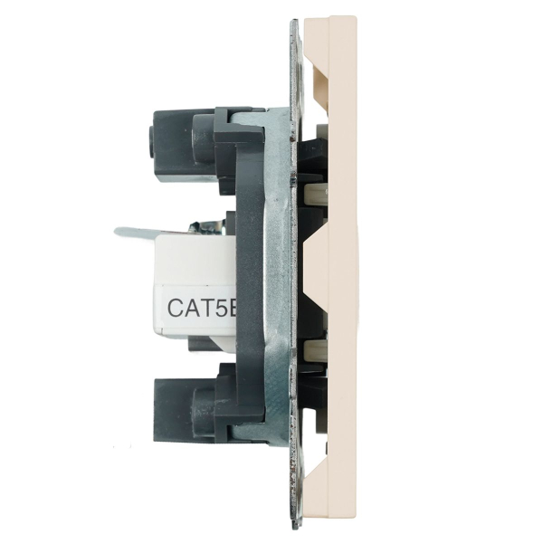 Розетка TV + компьютерная RJ-45 (механизм), Stekker Эмили, RST00-5106-08, кашемир, soft touch 49898