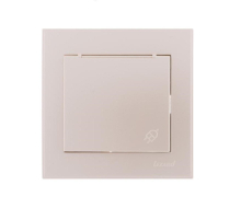 Розетка с зазем. с крышкой Lezard Rain белый жемчуг 703-3030-123