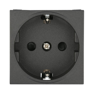 Розетка LK Studio с з/к, со шторками глянцевая поверхность (черный бархат) LK45 851108