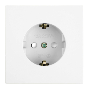 Розетка 1-местная с защитной шторкой с/з (механизм), Stekker, 250В, 16А Мия, RST16-3110-01, белая магнолия 50440