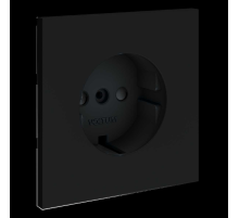 Накладка для розетки с заземлением и защитными шторками S70 (графит) Voltum VLS000707