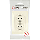 Розетка ЭРА Arktik 16-2104-02 двойная с заземлением 2X2P+E Schuko 16А-250В слоновая кость Б0070445