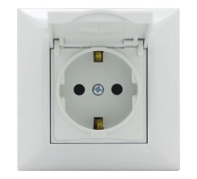 Розетка 2P+E Vesta-Electric Roma с крышкой белый FRZ00010103BEL